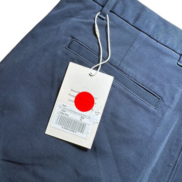 Everlane The 7” Slim-Fit Performance Chino Short Men's Size 34 in Navy Blue NWT! - Picture 6 of 6
